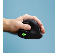 R-Go Tools HE Mouse, mouse ergonomico, Medio (165-195mm), mancino, senza fili [RGOHEWLL]