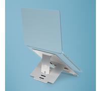 R-Go Tools R-Go Riser Flessibile supporto portatile, regolabile, argento (RISER FLEXIBLE LAPTOP STAND - ADJUSTABLE SILVER)