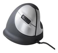 R-GO Tools RGOHE Mouse ergonomico USB Ottico Nero, Argento 4 Tasti 3500 dpi Er