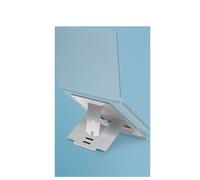 R-GO TOOLS supporto laptop R-Go Riser Flexible in alluminio argento