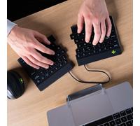 R-GO TOOLS Tastiera ergo Split Break, divisa, Bluetooth nera - Nouvo