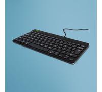 R-Go Tools Tastiera ergonomica R-Go Compact Break, tastiera compatta con software di pausa, QWERTY (UK), Filo, nera - Nouvo