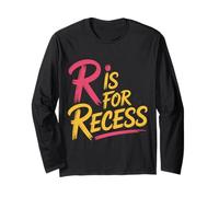 R Is for Recess School Subject Break Student Fun |- Maglia a Manica