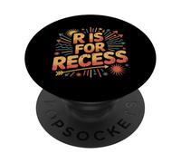 R Is For Recess School Subject Break Student Fun |- PopSockets PopGrip Adesivo