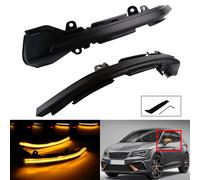 R + L Dinamico LED Porta Ala Sequenziale Specchietto retrovisore Indicatore di direzione Per Seat Leon 5F 13-20 / Arona Ibiza 5 KJ 2017-