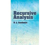 R L Goodstein Recursive Analysis (Tascabile) Dover Books on Mathematics
