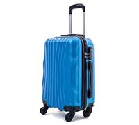 R.Leone 60x40x20 ruota smontabile 55x40x20 cm Ryanair Valigia Bagaglio a mano 4 Ruote Rimovibili Capienza Massima Trolley in ABS 2037MAX (60x40x20 ruota smontato 55x40x20 cm, Azzurro)
