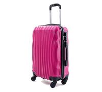 R.Leone Ryanair 55x40x20cm Valigia Trolley Bagaglio a mano Rigido Ultraleggero in ABS 4 Ruote smontabile Rimovibili Autonome 20373N (Valigia 55X40X20cm, Fucsia)