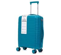 R.Leone Valigia da 1 Fino a Set 3 Bagaglio a mano 55x40x20 Ryanair, Medio, Grande Ultra Strong Antiurto Trolley leggero 8 ruote Polipropilene 6080 (Turchese, S Bagaglio a mano)