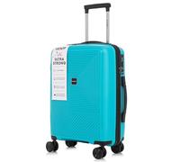 R.Leone Valigia da 1 pezzo Fino a Set 3 Trolley Rigido grande, medio, bagaglio a mano in Polipropilene 8 Ruote Autonome Ultra Strong Resistente 9188 (Celeste, M Valigia Media)