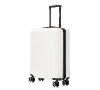R.Leone Valigia Ryanair 55x40x20 cm+ 40x20x25 cm Set 2 Pezzi Trolley Bagaglio a mano 4 Ruote e Beauty Case in ABS 2208 (Panna, S Bagaglio mano 55x40x20cm)