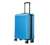 R.Leone Valigia Ryanair 55x40x20 cm Trolley Bagaglio a mano 4 Ruote Autonomo in ABS 2208 (Azzurro, S Bagaglio mano 55x40x20cm)