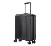 R.Leone Valigia Ryanair 55x40x20 cm Trolley Bagaglio a mano 4 Ruote Autonomo in ABS 2208 (Nero, S Bagaglio mano 55x40x20cm)