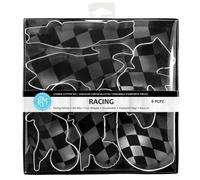 R & M International 2021 Racing Cookie Cutters 6-Piece Set Silver
