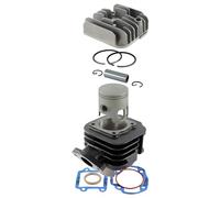 R M S Gruppo Termico 70cc d.47mm in Ghisa per Motore Minarelli Verticale - Compatibile con M B K Booster, Spirit, NG, Y a m a h a BW'S, Spy, Bump, A p r i l i a Amico, SR - Spinotto 10mm