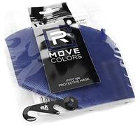 R MOVE 10 pezzi di mascherine FFP2 colorate Blu + gancio Certificate CE mascherine ffp2 colorate adulti (Blu, 10 pezzi), senza taglia