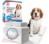 R MOVE 120 Traversine Cani 60x90 con Adesivi - Tappetini Igienici Assorbenti per Cani, Traverse Cane EXTRA Assorbenti, Telini Pipi, Tappetino Igienico con rivestimento antiodore Traversina Assorbente