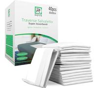R MOVE 40 traverse letto 60x90 cm per Bambini ed Anziani, traversine neonato fasciatoio, teli monouso, traversa, telini igienici usa e getta, traversina cambio pannolino (60x90cm (Confezione da 40))