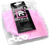 R MOVE 5 pezzi di mascherine FFP2 colorate Rosa + gancio Certificate CE mascherina rosa ffp2 (Pink, 5 pezzi), senza taglia