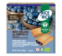 RICE&RICE RISO DELIZIA AL MIRTILLO 6 SNACK SENZA GLUTINE