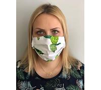 R Rexproduct CACTUS - Maschera paradenti, 100% cotone, a 3 strati, con elastici in gomma, lavabile a 95 gradi, riutilizzabile, colore: bianco, 1 pezzo, 13 g