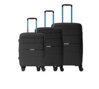 R Roncato Set Trolley AVIATOR realizzato in POLIPROPILENE (Nero/blu)