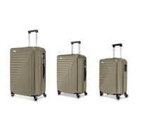 R Roncato Trolley FIBRA, espandibile (VERDE MILITARE, SET 3 TROLLEY)