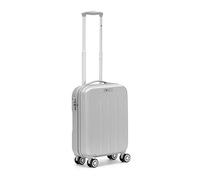 R Roncato Trolley Rigido Medio Valigia Serie Flight in ABS, 55 cm, Colore Argento