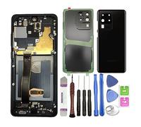 R RONPHONE - Schermo LCD di ricambio originale per Samsung Galaxy S23 Ultra 5G S918B S918B/DS S918U S918Ul S918W S918E S9168/DS + cornice + cover posteriore + pellicola proteggi schermo + strumenti