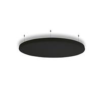 R ROSTAGNO Pannelli fonoassorbenti circolari diametro 50 cm. spessore 5 ignifughi, rifinito in TESSUTO - Posizionamento a sospensione a soffitto con eleganti cavetti di acciaio (NERO)