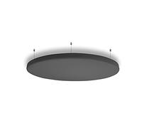 R ROSTAGNO Pannelli fonoassorbenti circolari diametro 50 cm. x 5 cm. ignifughi, rifinito in TESSUTO SFODERABILE - Posizionamento a sospensione a soffitto con cavetti di acciaio (GRIGIO)