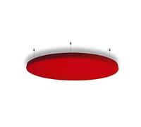 R ROSTAGNO Pannelli fonoassorbenti circolari diametro 90 cm. spessore 5 cm ignifughi, rifinito in TESSUTO - Posizionamento a sospensione a soffitto con eleganti cavetti di acciaio (ROSSO)