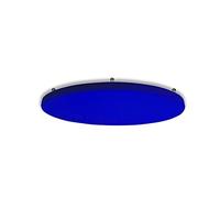 R ROSTAGNO pannelli fonoassorbenti circolari diametro 90 cm. x 5 cm. IGNIFUGHI, rifiniti in TESSUTO SFODERABILE. - Posizionamento sospesi al soffitto con ganci a S (BLU)