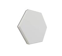 R ROSTAGNO Pannello fonoassorbente esagonale professionale IGNIFUGO 50x43x5 cm, rifinito in TESSUTO SFODERABILE e lavabile in lavatrice - Posizionamento a parete (BIANCO)
