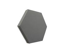 R ROSTAGNO Pannello fonoassorbente esagonale professionale IGNIFUGO 50x43x5 cm, rifinito in TESSUTO SFODERABILE e lavabile in lavatrice. - Posizionamento a parete (GRIGIO)