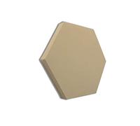 R ROSTAGNO Pannello fonoassorbente esagonale professionale IGNIFUGO 50x43x5 cm, rifinito in TESSUTO SFODERABILE e lavabile in lavatrice - Posizionamento a parete (SABBIA)