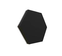 R ROSTAGNO Pannello fonoassorbente esagonale professionale IGNIFUGO 50x43x5 cm, rifinito in TESSUTO SFODERABILE e lavabile in lavatrice. - Posizionamento a parete (NERO)