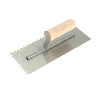 R.S.T. con Tacche Cazzuola 6mm Quadrato Intagli Manico IN Legno 11 X 4.1.3cm