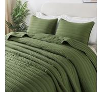 R.SHARE Copriletto Una Piazza e Mezzo Primaverile Estivo 200 × 220 cm, Verde Copriletto Trapuntato 100% microfibra, Coperta Divano Giorno Ultra Morbida, OEKO TEX(senza federa)