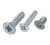 R-TECH 337082 Pozi Svasate Macchina Viti BZP M5 20mm - Confezione Di 100