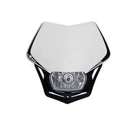 R-tech Mascherina PORTAFARO Universale V-Face Full LED Bianco-Nero