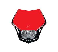 R-tech Mascherina PORTAFARO Universale V-Face Full LED Rosso-Nero