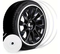 R-timer 1 Pezzi Protezione Cerchi in Lega per Ben-z AMG GT43S GT63S A45S CLA45S, Striscia Decorativa Bordo Ruota Auto Adesivo Tuning Modanatura Esterna, 8M,White
