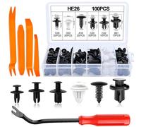 R-timer 100 Pezzi Clip Fissaggio Auto per Audi A6 S6 C7 4G 2013-2018, Rivetti a Pressione Pannello Porta Paraurti Strumenti di Rimozione Kit Riparazione