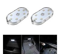 R-timer 2 Pezzi Luci LED Auto Abitacolo per Ford Mustang Mach-E 2025, Lampade Wireless Ricaricabili con Magnete Illuminazione Interna Portatile Senza Fili