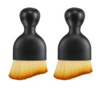 R-timer 2 Pezzi Pennello Pulizia Auto Interni per Citroen e-Mehari 2016-2023, Pennello Detailing Setole Morbide Spolverino per Cruscotto Bocchette Aria, Black B