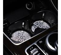 R-timer 2pcs Sottobicchieri Auto Brillanti per Chery Dr 4.0 Dr 5.0 Dr 6.0 2020-2024, Portabicchieri Strass Antiscivolo Luccicante Cristallo Coaster Elegante Accessori,Silver