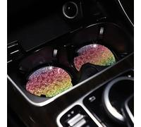 R-timer 2pcs Sottobicchieri Auto Brillanti per Dacia Dokker/Duster Van/Jogger Extreme/Lodgy Stepway/Logan 2000-2024, Portabicchieri Strass Antiscivolo Luccicante Cristallo Coaster Elegante Accessori