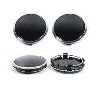 R-timer 4 Pezzi Coprimozzo Centrale per Audi A3 A4 A5 A6 A7 A8 S4 S6,Auto Tappi Coprimozzo,Copri Ruota Hup Trim,Tappi per Ruote,Stabile E Non Cade Facilmente,61MM-Black