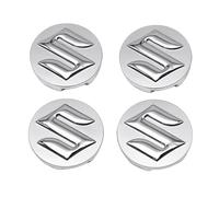 R-timer 4 Pezzi Coprimozzo Centrale per Suzuki XL7 III 2020-54mm, Set di Coprimozzi per Auto Coprimozzi Centrali Coprimozzi per Ruote con Stemma per Auto,Silver